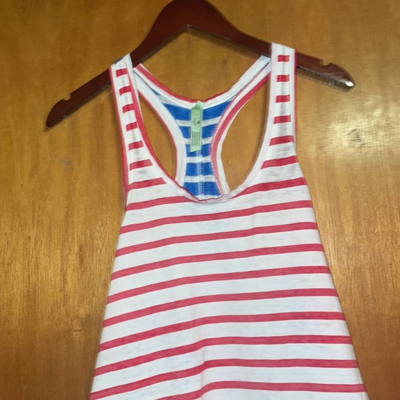 •HONEYDEW•RED/WHITE/BLUE STRIPES RACERBACK TANK TOP SIZE LARGE - Picture 6 of 8